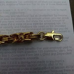 18k gold plated mens bracelet